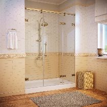 Душевая дверь Vegas-glass AFP-F Dynasty 130 05 CRYSTALVISION R 130см  стекло ультраосветленное профиль бронза