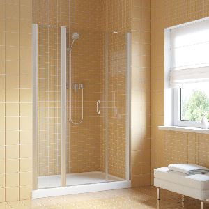 Душевая дверь Vegas-glass  EP-2F LUX 185 07 01 L 185см  стекло прозрачное профиль матовый хром