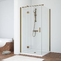 Душевой уголок Vegas-glass AFP-Fis 90*70 05 01 L (90 x 70 x 190) стекло прозрачное профиль бронза